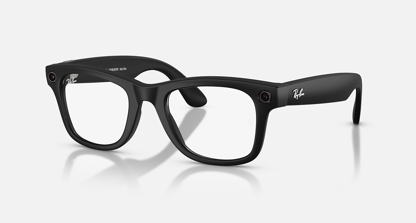 Ray-Ban Meta Wayfarer Gen 2 preto fosco com lentes transparentes