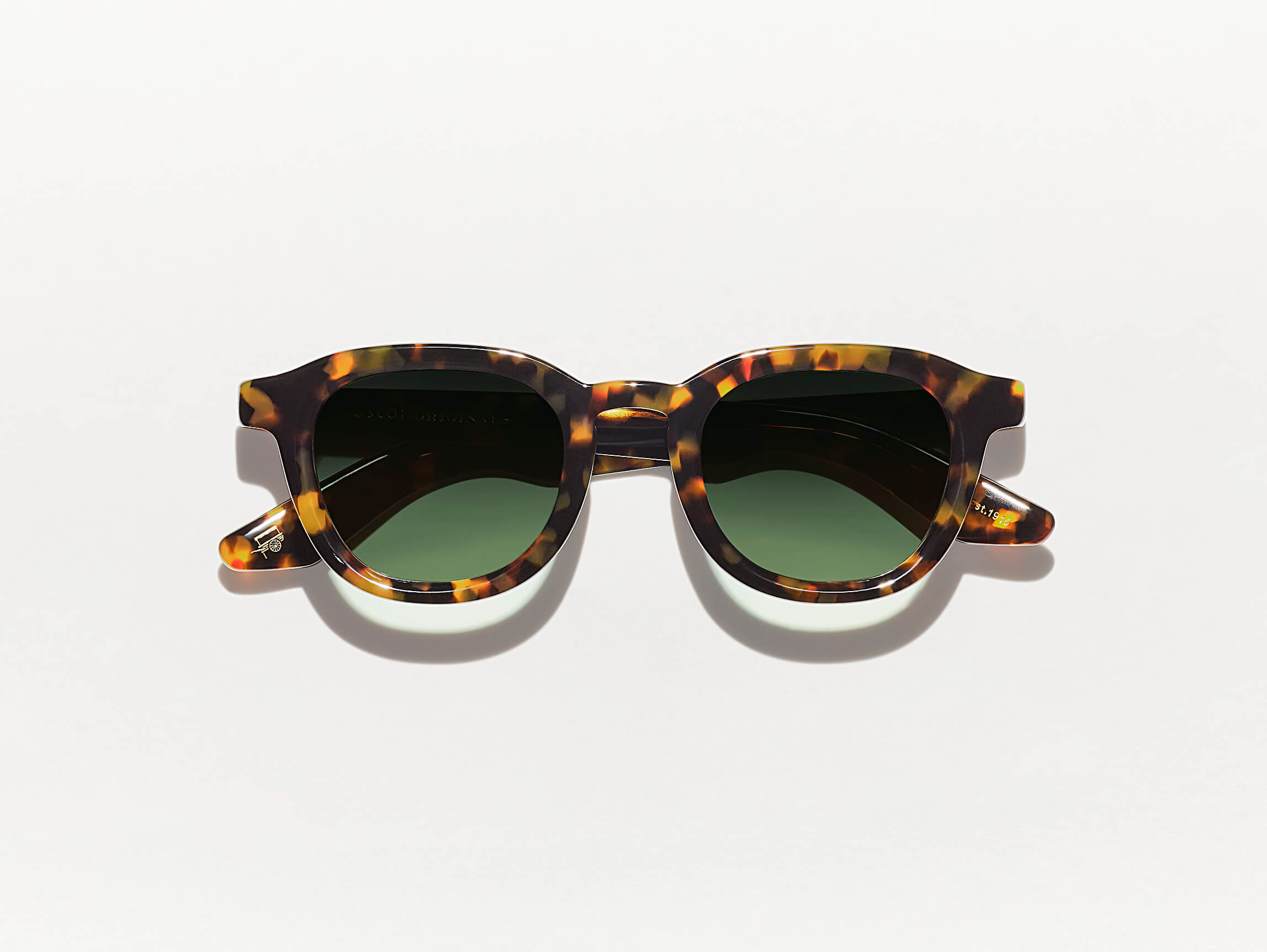 Moscot Dahven Sun — Tortoise, tamanho 44-24, frente