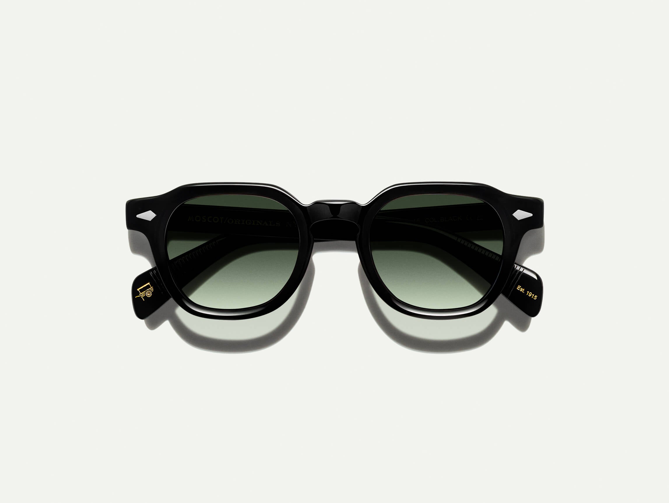 Moscot Dolt Sun — Black, tamanho 46-23, frente