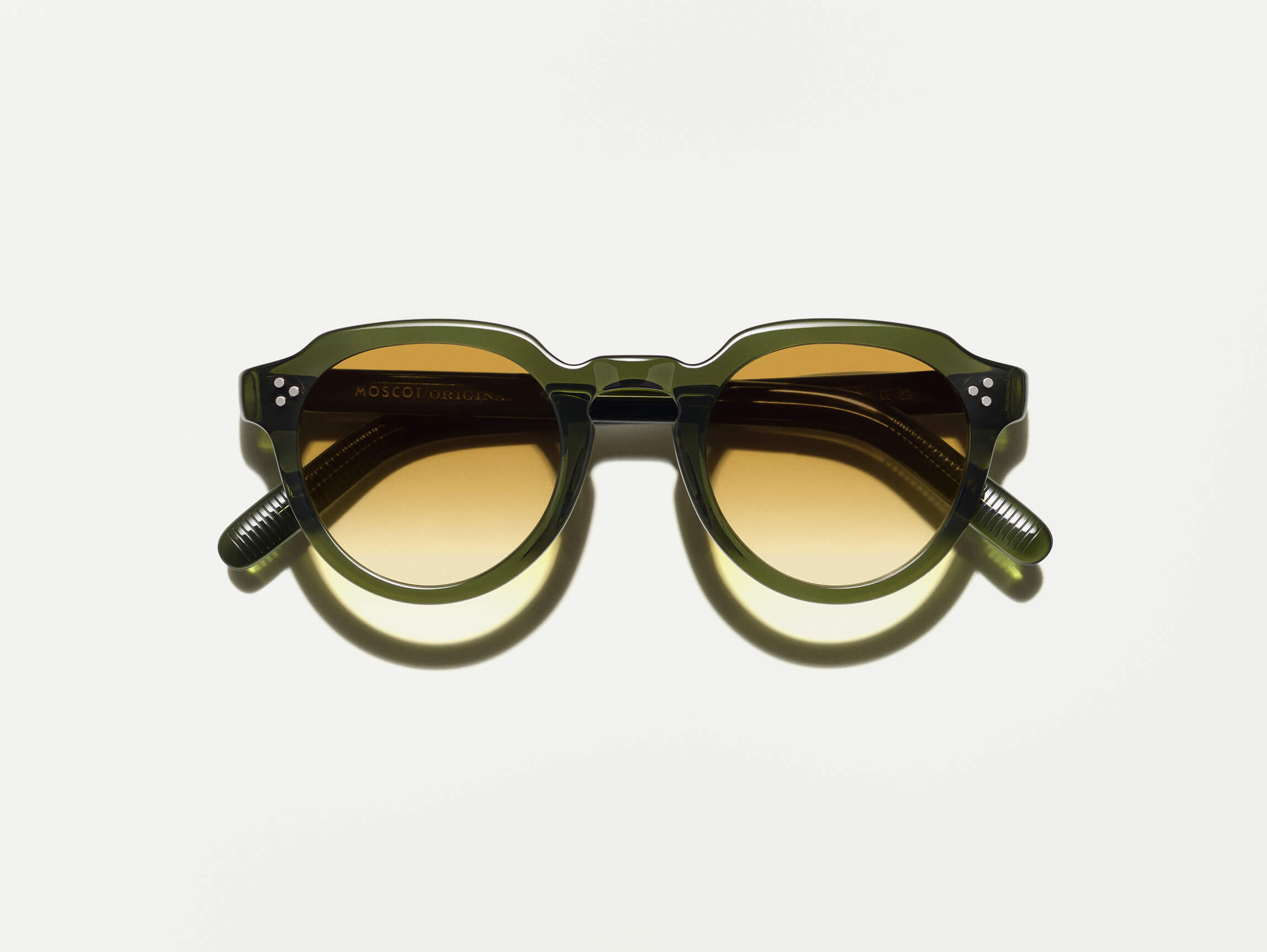 Moscot Gavolt Sun — Dark Green, tamanho 48-25, frente