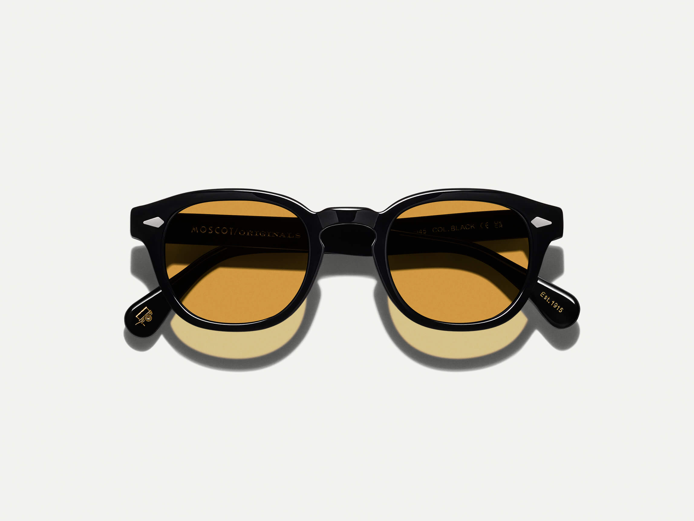 Moscot Lemtosh Base 2 Sun — Black, tamanho 46-24, frente