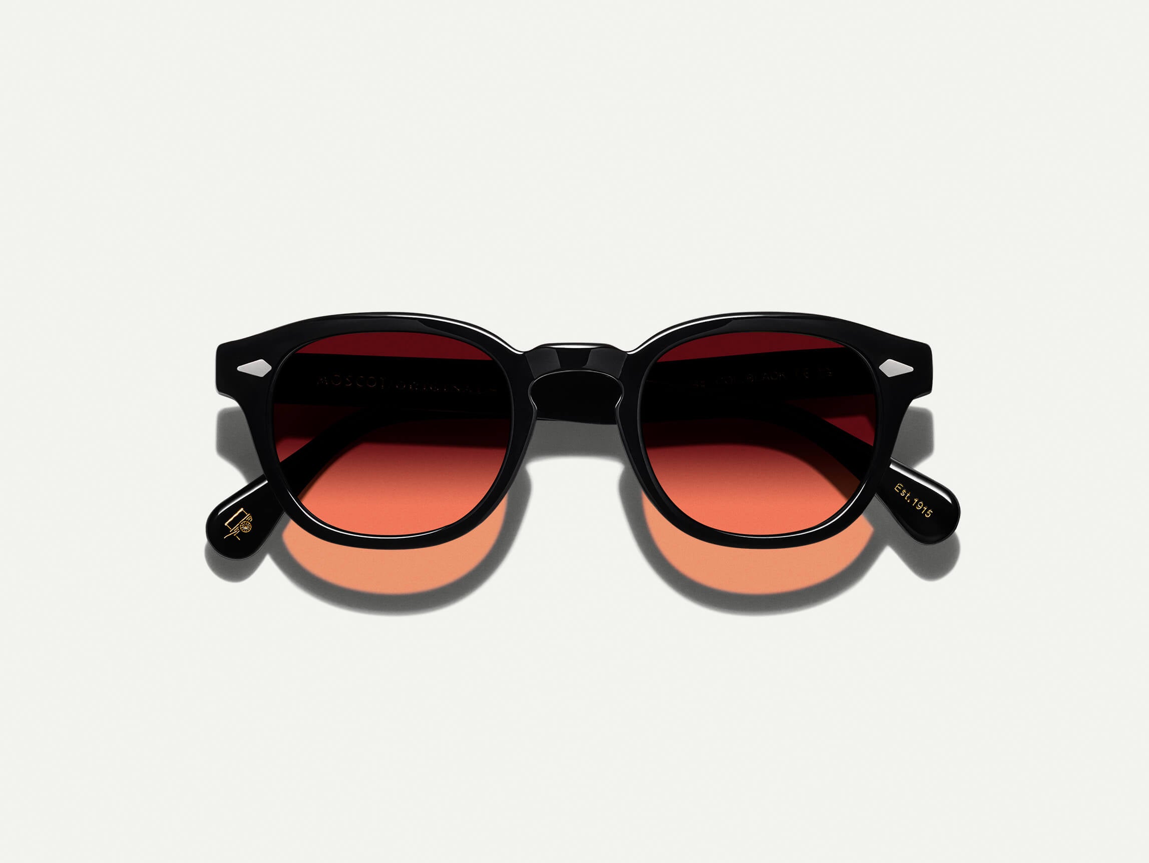 Moscot Lemtosh Base 2 Sun — Black, tamanho 46-24, frente