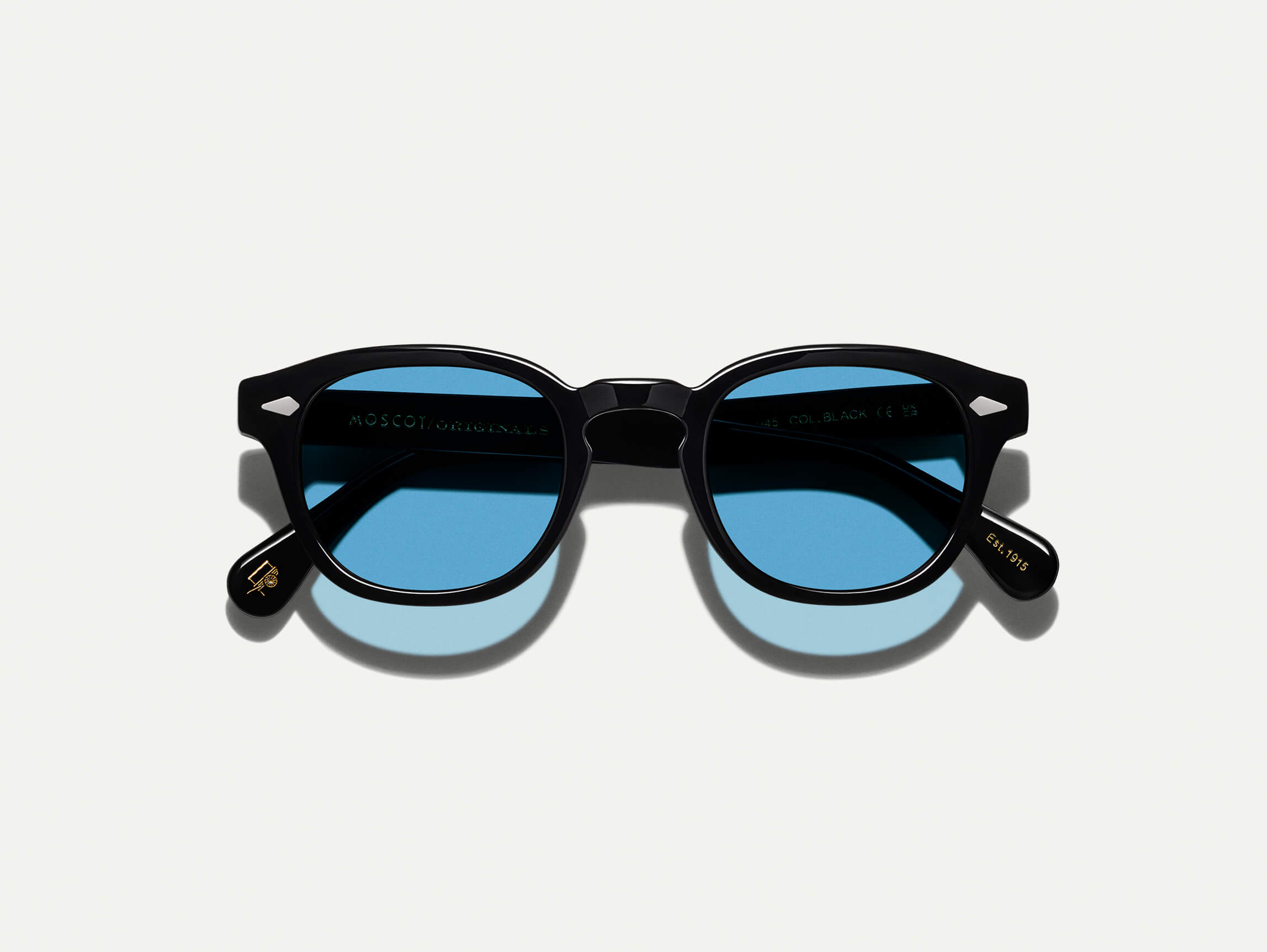 Moscot Lemtosh Base 2 Sun — Black, tamanho 46-24, frente