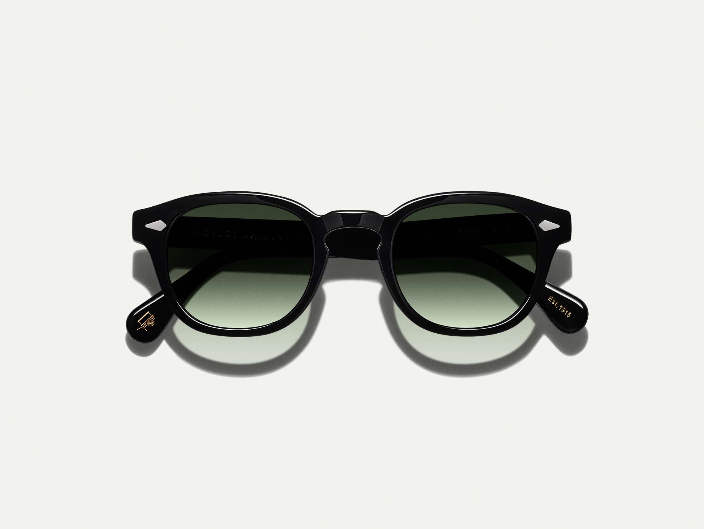 Moscot Lemtosh Base 2 Sun — Black, tamanho 46-24, frente
