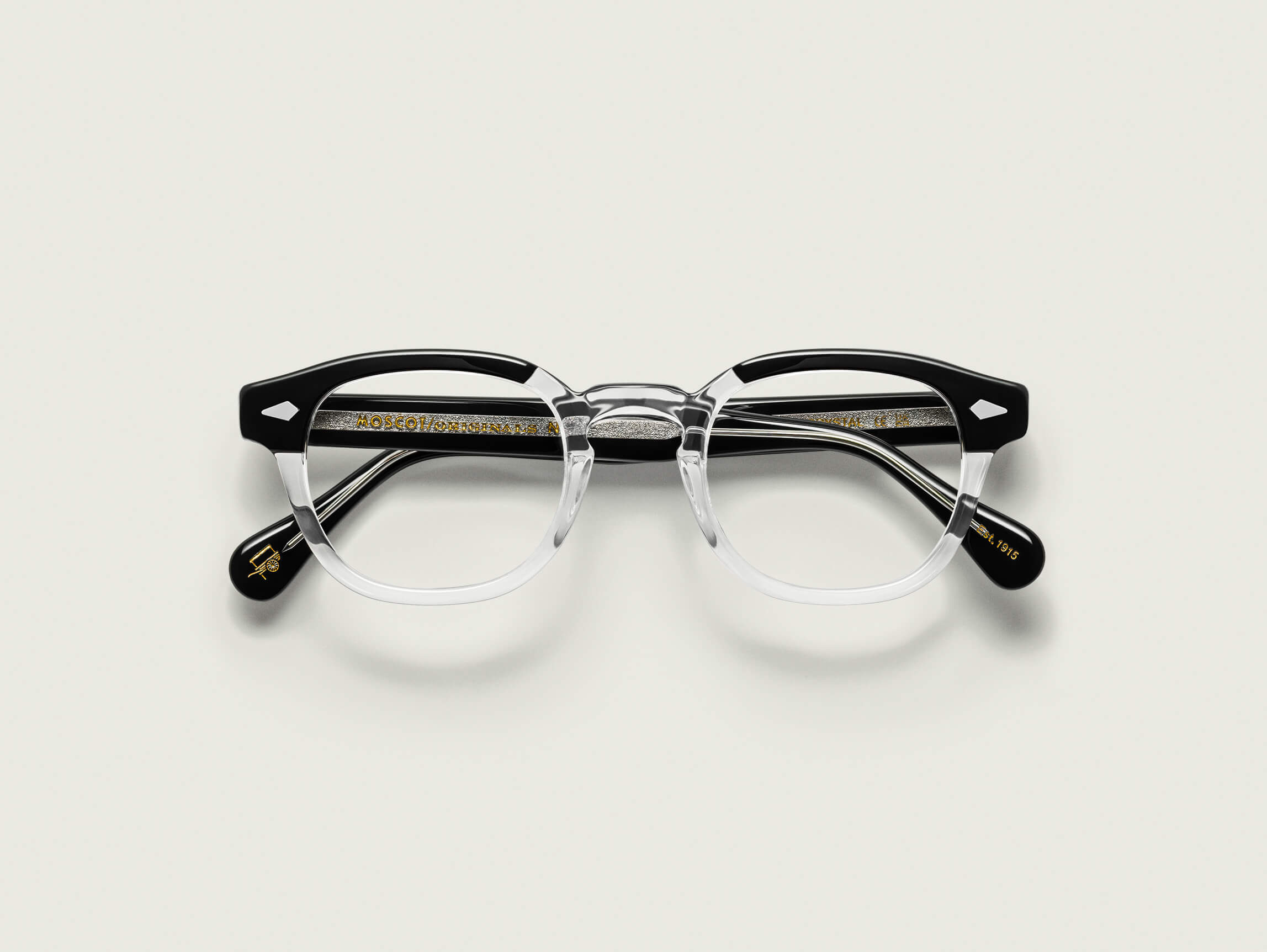 Moscot Lemtosh — Black Crystal, tamanho 49-24, frente