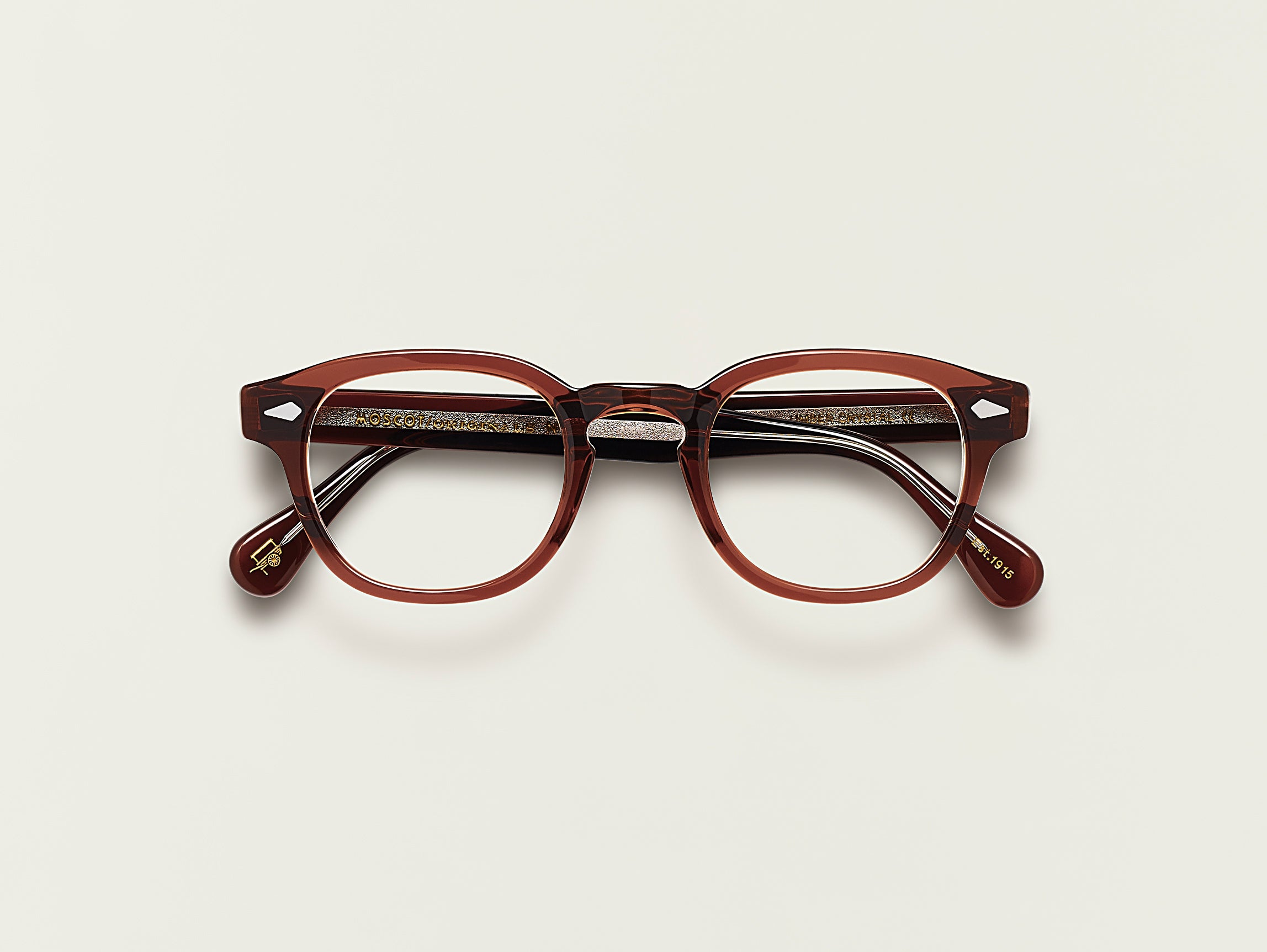 Moscot Lemtosh — Umber-Crystal, tamanho 46-24, frente