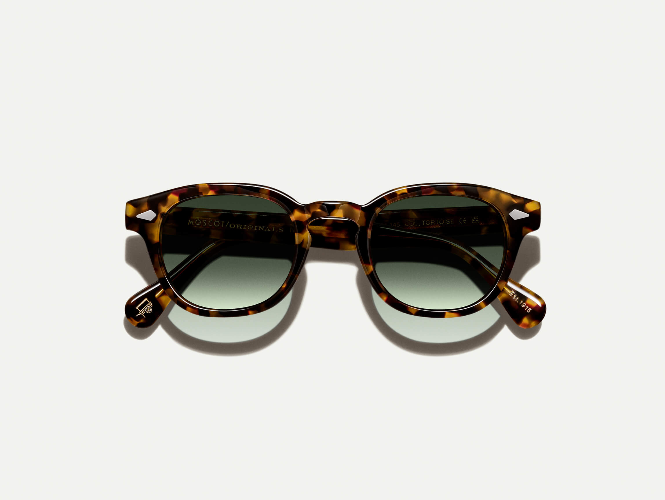 Moscot Lemtosh Base 2 Sun — Tortoise, tamanho 46-24, frente