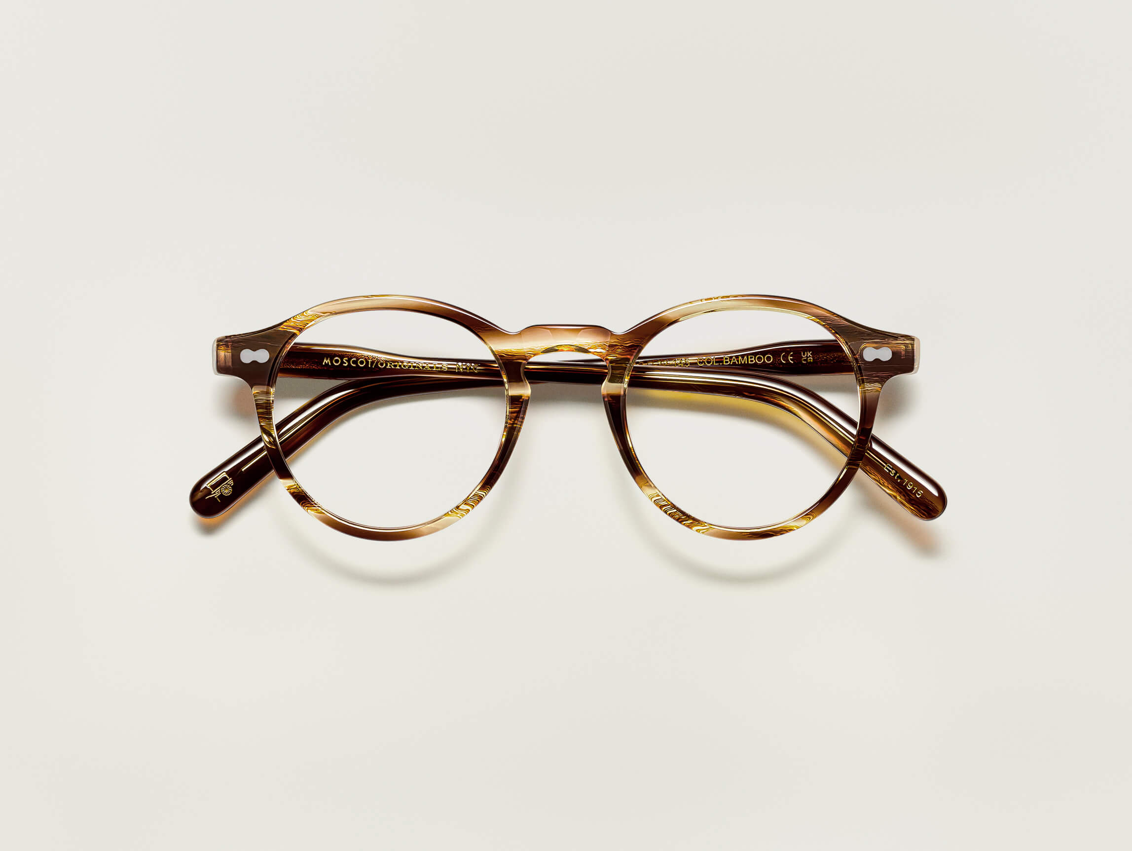 Moscot Miltzen — Bamboo, tamanho 46-22, frente